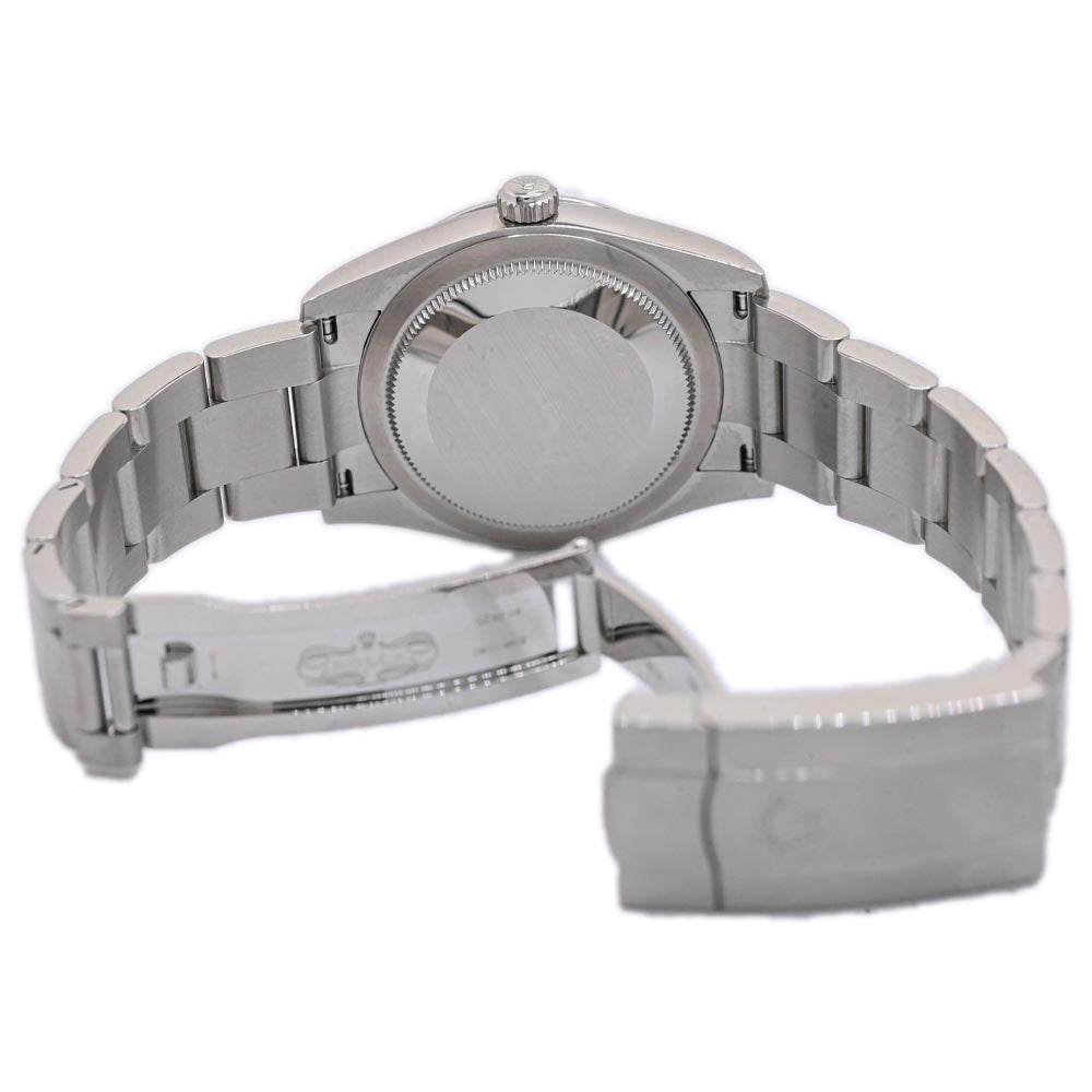 Rolex Unisex Oyster Perpetual Stainless Steel 34mm Silver Stick Dial Watch Ref# 124200 - Happy Jewelers Fine Jewelry Lifetime Warranty