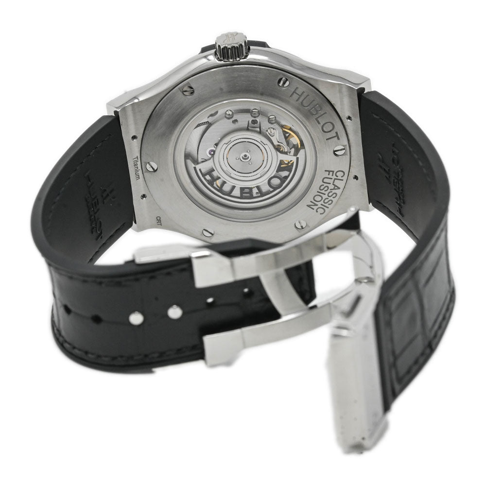 Hublot Mens Classic Fusion Titanium 42mm Black Stick Dial Watch Reference# 542.NX.1171.LR - Happy Jewelers Fine Jewelry Lifetime Warranty