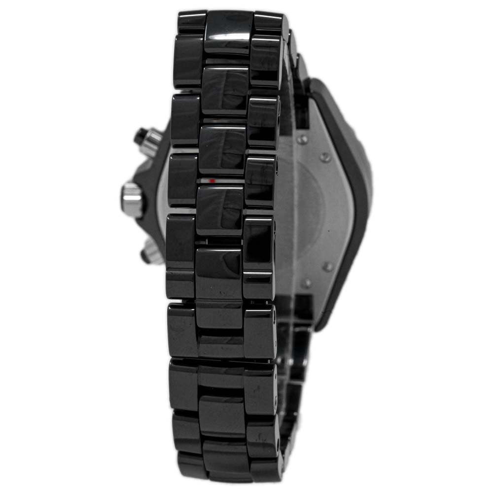Chanel Unisex J12 Automatic Chronograph Black Ceramic 41mm Black Arabic Dial Watch Reference #: H0940 - Happy Jewelers Fine Jewelry Lifetime Warranty