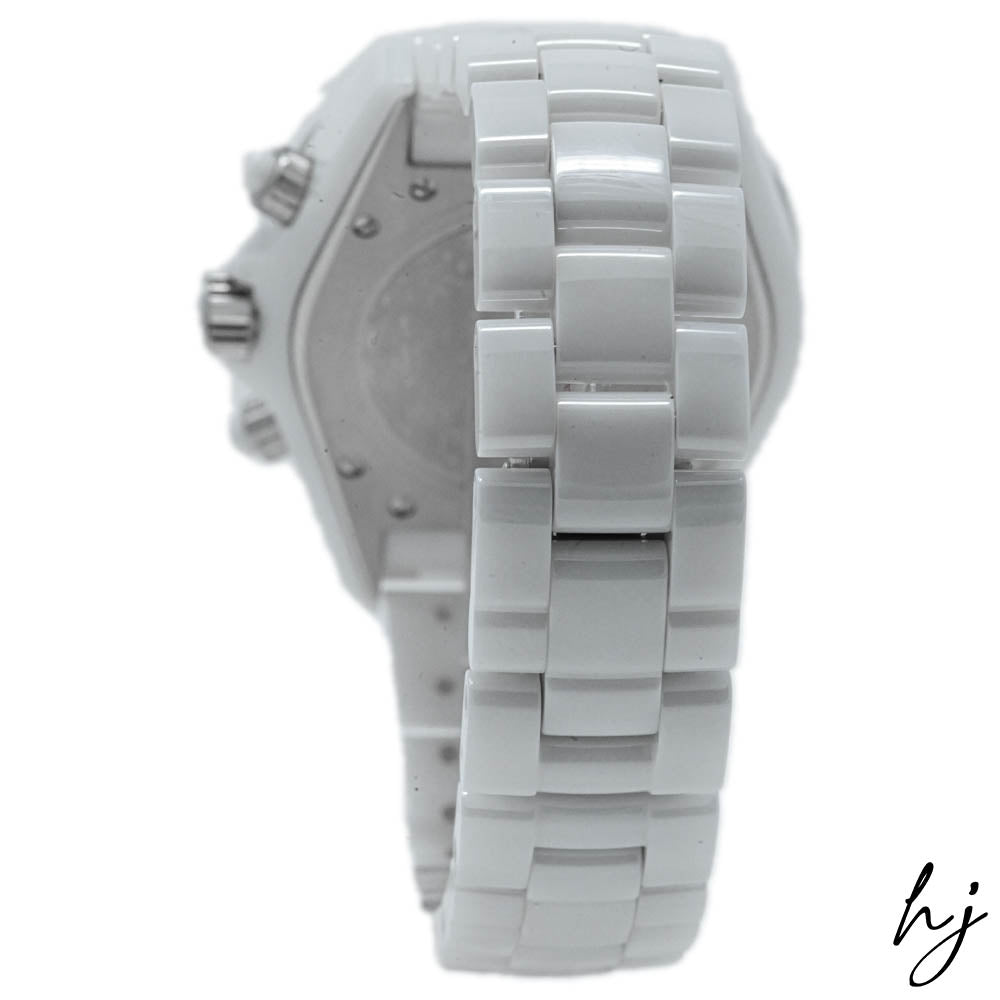 Chanel Ladies J12 White Ceramic 41mm White Arabic Dial Watch Reference #: H1007 - Happy Jewelers Fine Jewelry Lifetime Warranty