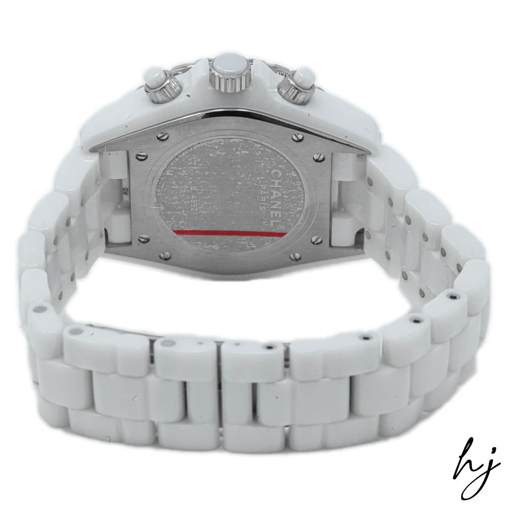 Chanel Ladies J12 White Ceramic 41mm White Arabic Dial Watch Reference #:  H1007