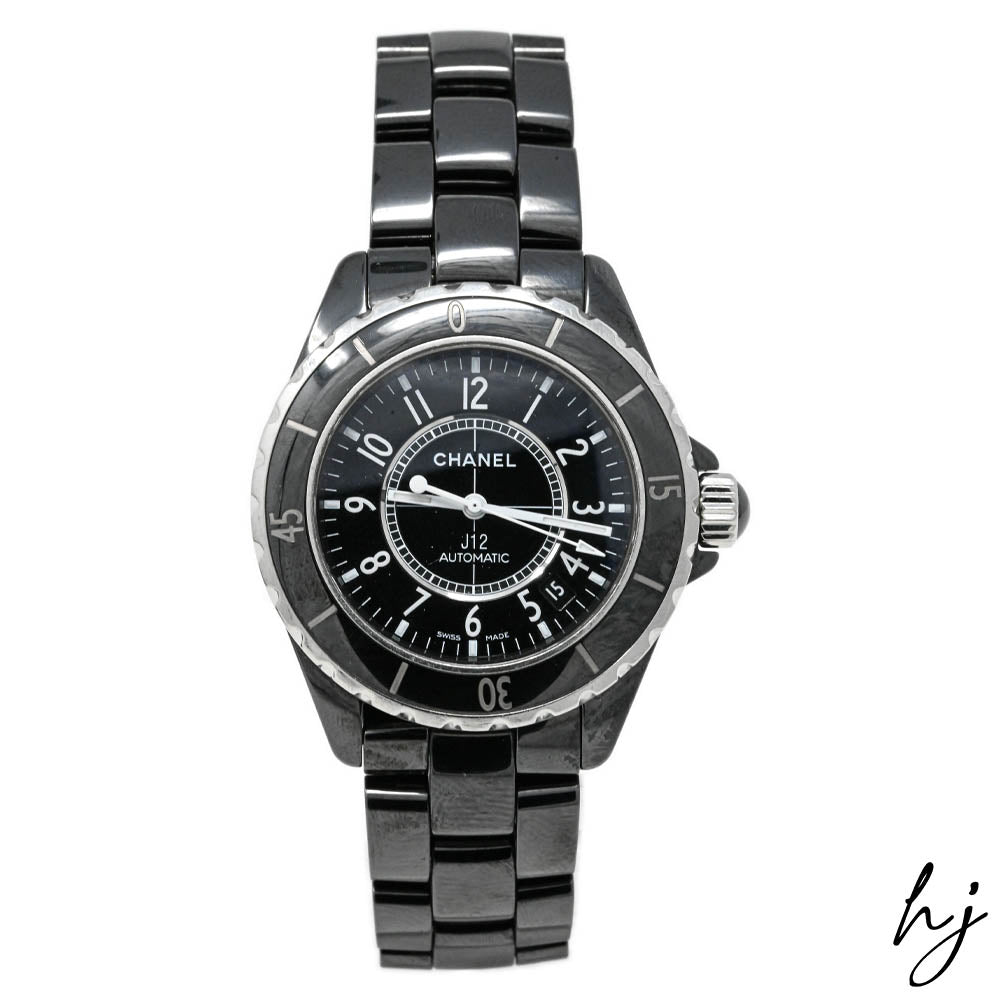 CHANEL J12 Black Ceramic Automatic Midsize Unisex Watch - H0685 – Chong  Hing Jewelers