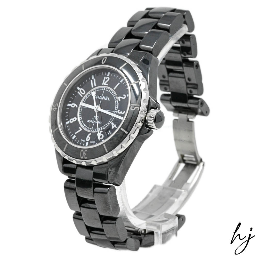 Chanel J12 Black Ceramic Diamond Watch H5702 for $7,380 • Black Tag Watches