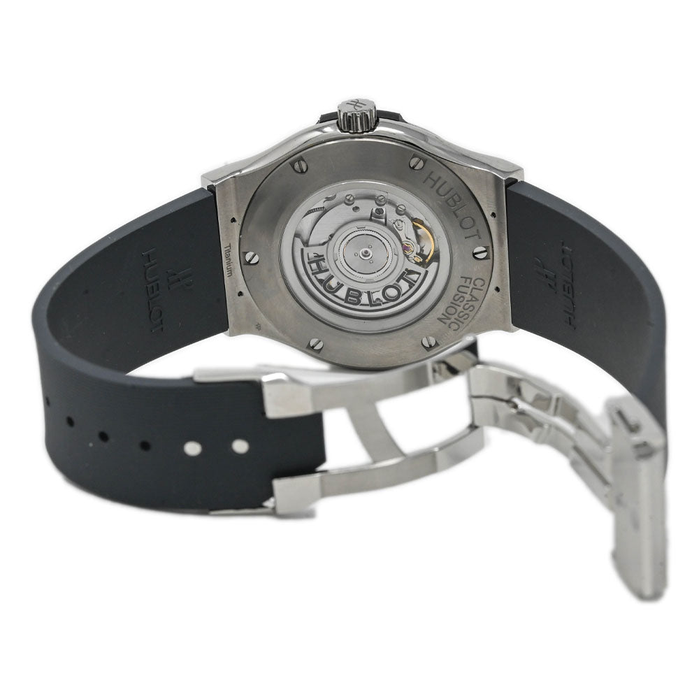 Hublot Mens Classic Fusion Titanium 42mm Black Stick Dial Watch Reference# 542.NX.7071.LR - Happy Jewelers Fine Jewelry Lifetime Warranty