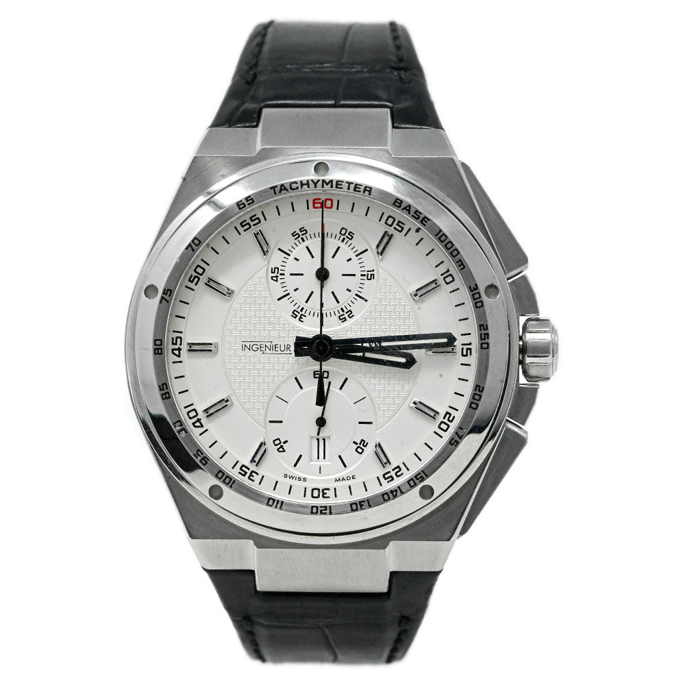 IWC Mens Big Ingenieur Stainless Steel White Chronograph Dial Watch Ref# IW3784 - Happy Jewelers Fine Jewelry Lifetime Warranty