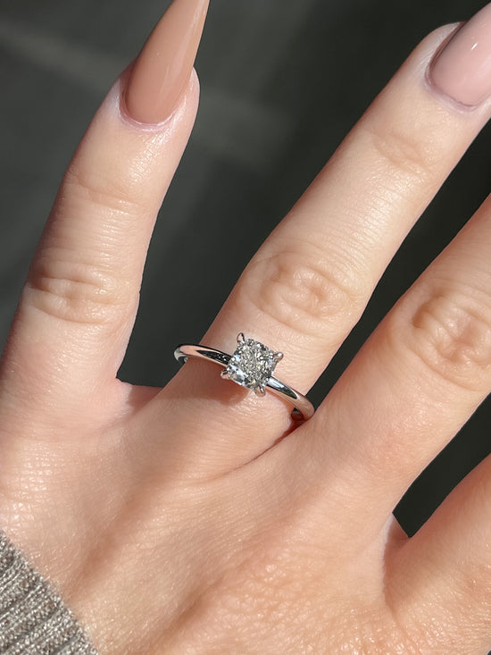 Load image into Gallery viewer, 1.01 Cushion Cut Diamond | D color SI1 clarity | Engagement Ring Wednesday - Happy Jewelers Fine Jewelry Lifetime Warranty
