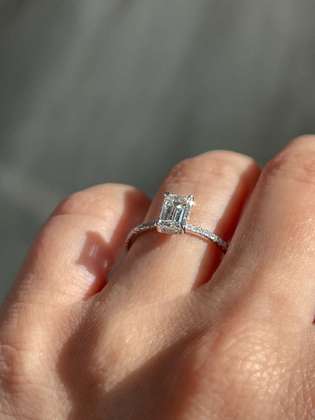 Load image into Gallery viewer, Engagement Ring Wednesday | 0.94 Emerald Cut Diamond - Happy Jewelers Fine Jewelry Lifetime Warranty
