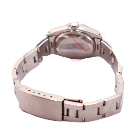 Rolex Ladies Date 26mm Stainless Steel White Roman Doorstop Dial Watch #69160 - Happy Jewelers Fine Jewelry Lifetime Warranty