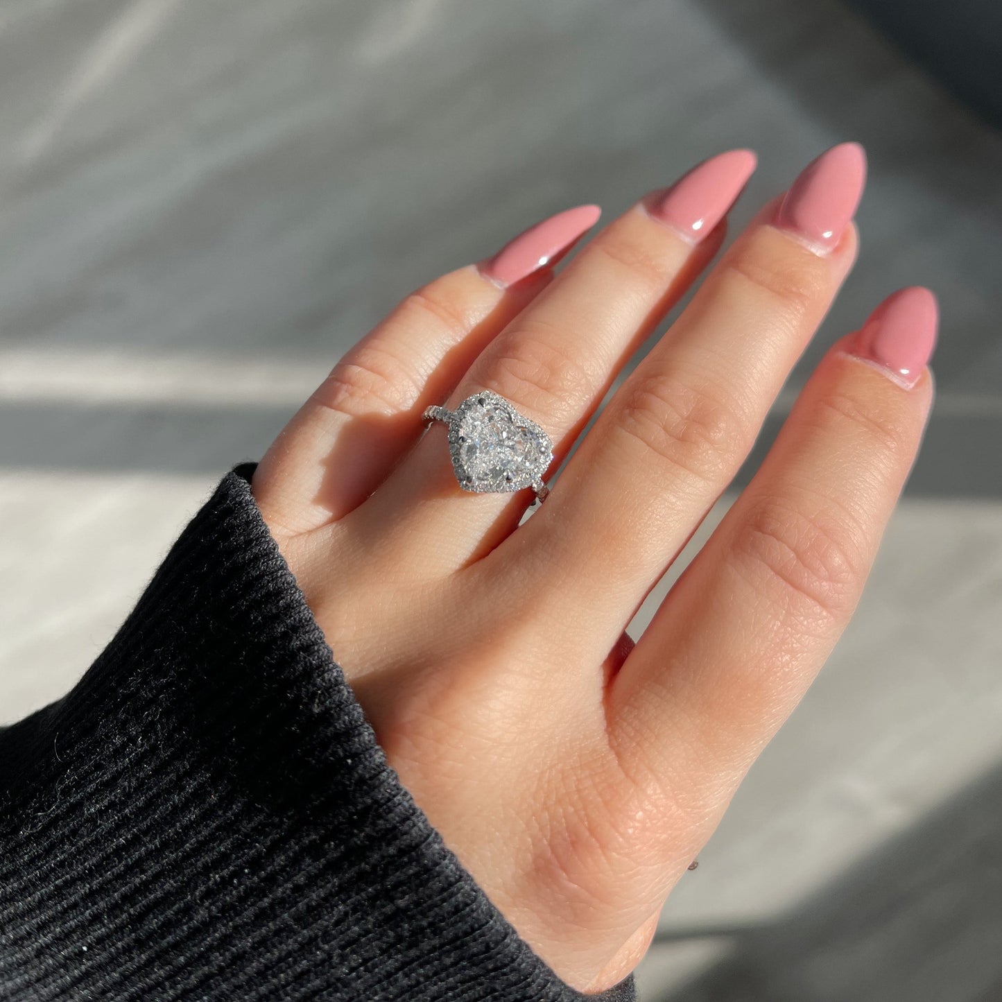 Anna Kournikova, Fancy Pink Pear Shape Engagement Ring, 8 Carats, | Faux Diamond  Engagement & Cocktail Rings Online by Margalit Rings – MargalitRings