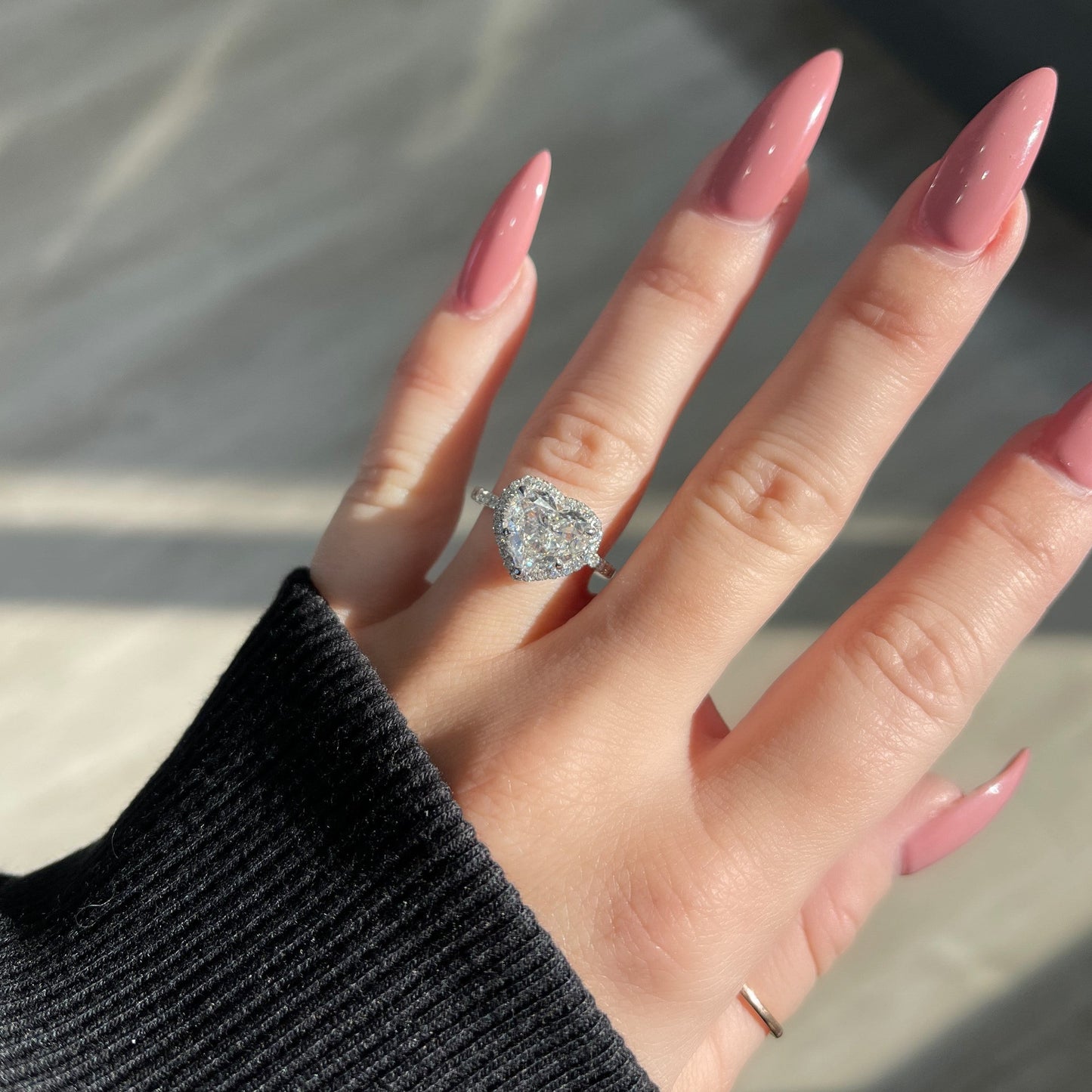 Heart Shaped 3 Stone Diamond Ring, 3.35 Ct H VS1 GIA – Kingofjewelry.com