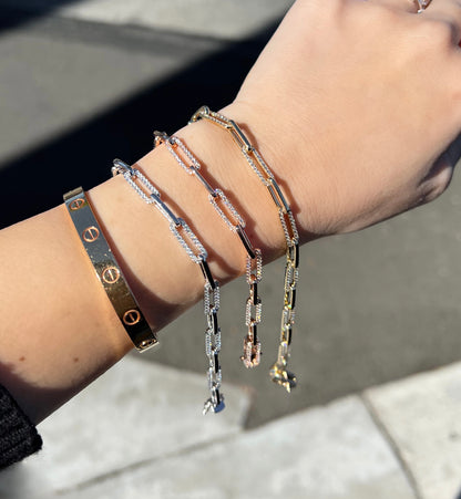 Diamond Linked Up Bracelet - Happy Jewelers Fine Jewelry Lifetime Warranty