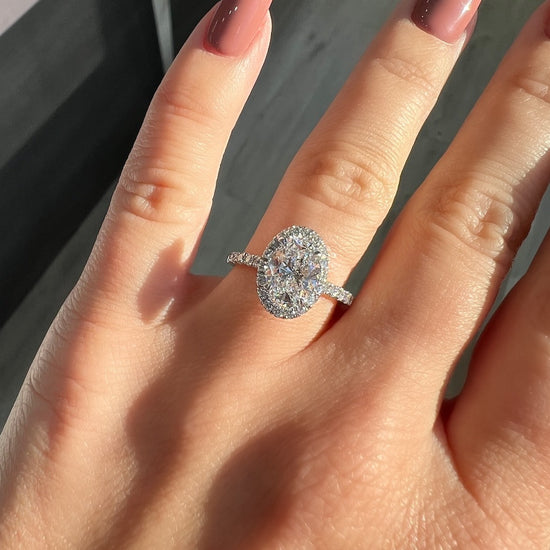 1.51 Oval Cut Lab Created Diamond Engagement Ring - Happy Jewelers Fine Jewelry Lifetime Warranty