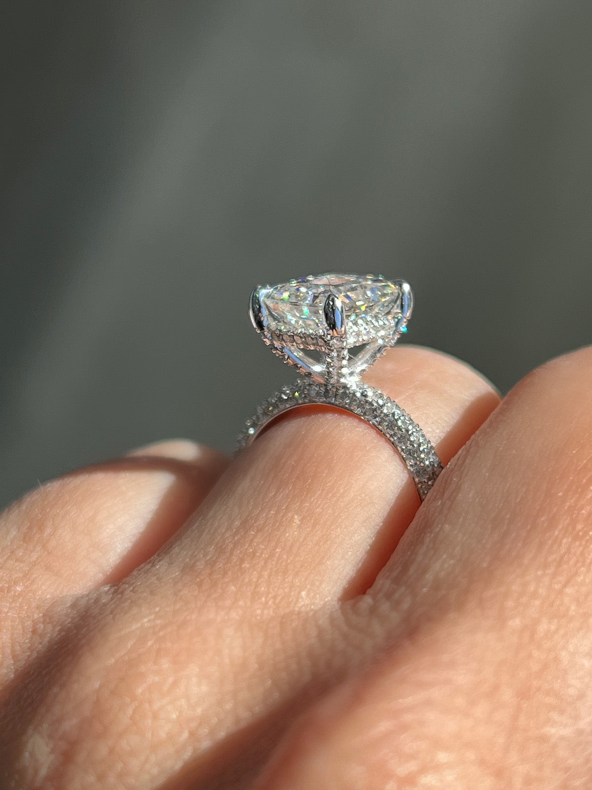 Gorgeous Halo Radiant Cut 3PC Wedding Ring Set For Women