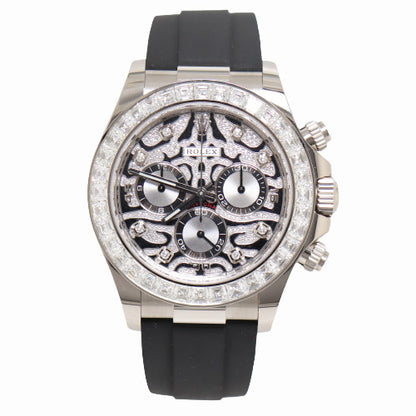 Rolex Men's Daytona White Gold 40mm "Eye of the Tiger" Chronograph Dial Watch Reference #116589TBR - Happy Jewelers Fine Jewelry Lifetime Warranty