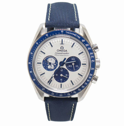 Omega Men's Speedmaster Stainless Steel 42mm White Chronograph Dial Watch Reference #310.32.42.50.02.001 - Happy Jewelers Fine Jewelry Lifetime Warranty