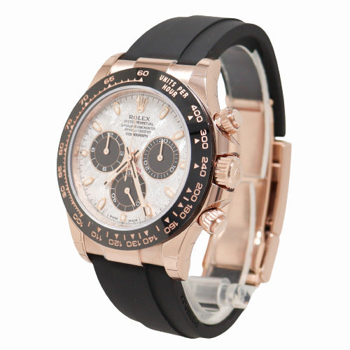 NEW! Rolex Men's Daytona 18k Everose Gold 40mm Meteorite Chronograph Dial Watch Reference #116151LN - Happy Jewelers Fine Jewelry Lifetime Warranty
