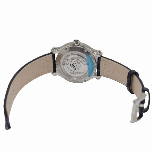 BRAND NEW! Chopard Ladies Happy Sport Stainless Steel 33mm Silver Dial Watch Reference# 278608-3001 - Happy Jewelers Fine Jewelry Lifetime Warranty