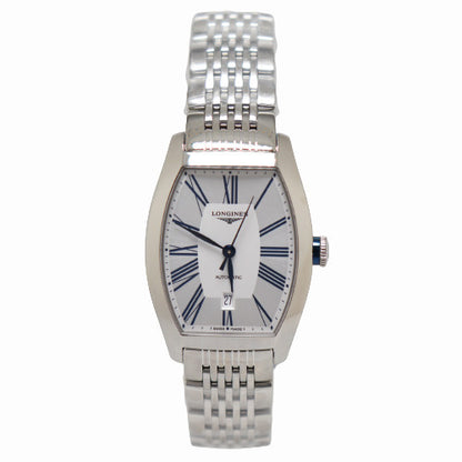 BRAND NEW! Longines Ladies Evidenza Stainless Steel 26mm x 30.60mm Silver Dial Watch Reference# L2.142.4.70.6 - Happy Jewelers Fine Jewelry Lifetime Warranty