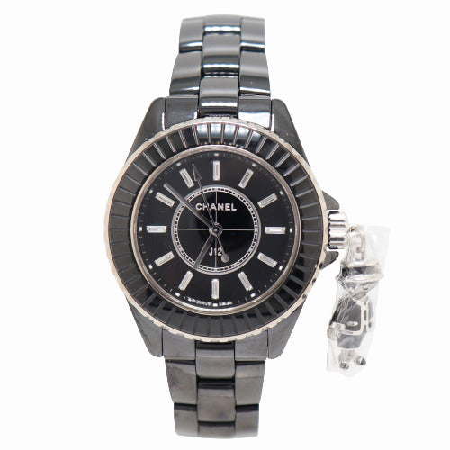 Chanel Ladies Mademoiselle J12 Acte II Steel 33mm Black Dial Watch Reference# H6479 - Happy Jewelers Fine Jewelry Lifetime Warranty