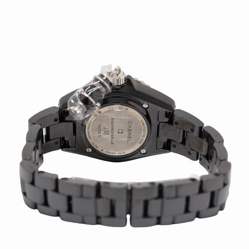Chanel Ladies Mademoiselle J12 Acte II Steel 33mm Black Dial Watch Reference# H6479 - Happy Jewelers Fine Jewelry Lifetime Warranty