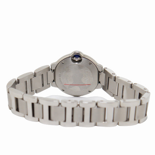 Cartier Ladies Ballon Bleu Stainless Steel 28mm Silver Roman Dial Watch Reference #W69010Z4 - Happy Jewelers Fine Jewelry Lifetime Warranty