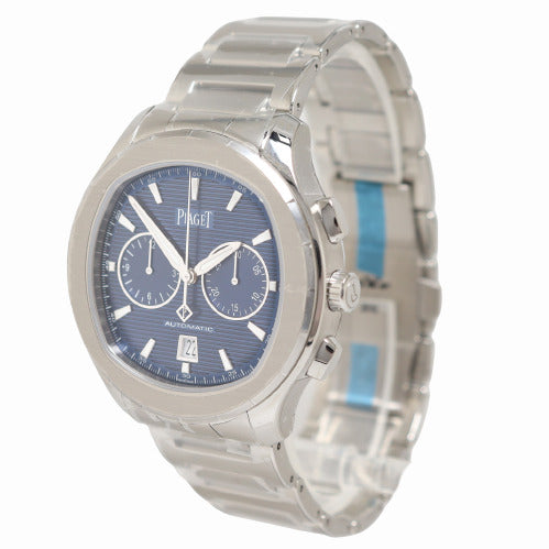 Load image into Gallery viewer, BRAND NEW! Piaget Mens Polo S Stainless Steel 42mm Blue Chronograph Dial Watch Reference# G0A41006 - Happy Jewelers Fine Jewelry Lifetime Warranty
