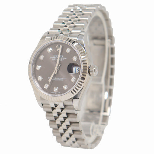 Load image into Gallery viewer, Rolex Ladies Datejust Stainless Steel 31mm Rhodium Diamond Dial Watch Reference# 278274 - Happy Jewelers Fine Jewelry Lifetime Warranty

