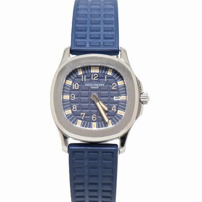 Patek Philippe Ladies Aquanaut 28mm Blue Dial Watch Reference# 4960A-001 - Happy Jewelers Fine Jewelry Lifetime Warranty