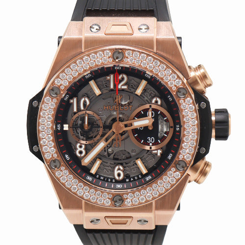 Hublot Men's King Power Rose Gold 42mm Skeleton Dial Watch Reference# 441.OX.1180.RX.1104 - Happy Jewelers Fine Jewelry Lifetime Warranty