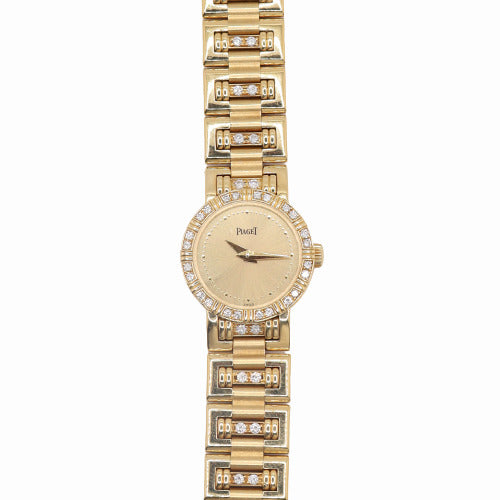 Piaget Dancer Ladies 23mm 18K Yellow Gold Champagne Dot Dial - Happy Jewelers Fine Jewelry Lifetime Warranty