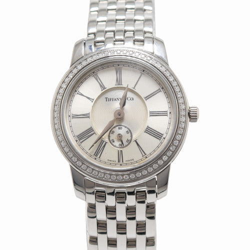 Load image into Gallery viewer, Tiffany &amp;amp; Co Ladies 33mm Stainless Steel Silver Roman Dial Watch - Happy Jewelers Fine Jewelry Lifetime Warranty

