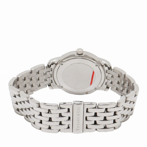 Tiffany & Co Ladies 33mm Stainless Steel Silver Roman Dial Watch - Happy Jewelers Fine Jewelry Lifetime Warranty