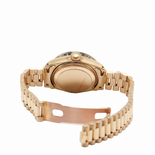 Rolex Ladies Datejust 26mm all 18k Yellow Gold Case, Custom Champagne Diamond Dial Watch Reference# 6917 - Happy Jewelers Fine Jewelry Lifetime Warranty