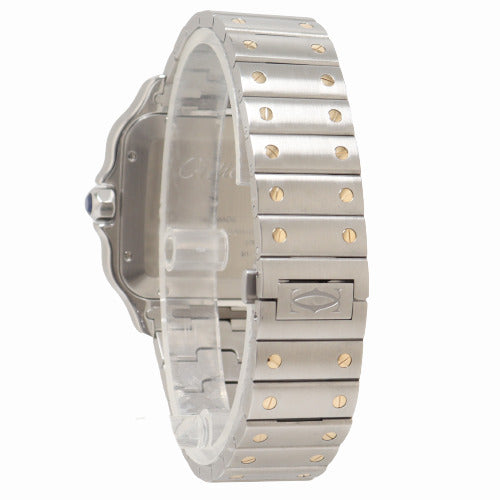 Cartier Men's Santos Stainless Steel 47mm White Roman Dial Watch Reference# W2SA0009 - Happy Jewelers Fine Jewelry Lifetime Warranty