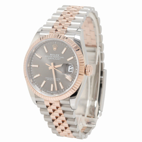 Load image into Gallery viewer, Rolex Datejust Everose &amp;amp; Stainless Steel 36mm Rhodium Stick Dial Watch Reference# 126231 - Happy Jewelers Fine Jewelry Lifetime Warranty
