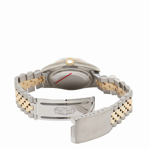 Rolex Datejust Yellow Gold & Stainless Steel 36mm Custom Black Diamond Dial Watch Reference# 16013 - Happy Jewelers Fine Jewelry Lifetime Warranty