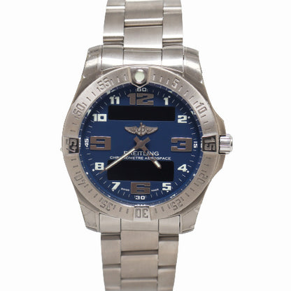 Breitling Mens Aerospace EVO Titanium 43mm Black Dial Watch Reference# E79363101B1E1 - Happy Jewelers Fine Jewelry Lifetime Warranty