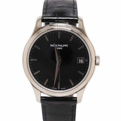 Patek Philippe Calatrava White Gold 39mm Black Stick Dial Watch Reference# 5227G-010 - Happy Jewelers Fine Jewelry Lifetime Warranty