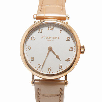 Patek Philippe Calatrava Rose Gold 34mm White Dial Watch Reference# 7200R-00 - Happy Jewelers Fine Jewelry Lifetime Warranty