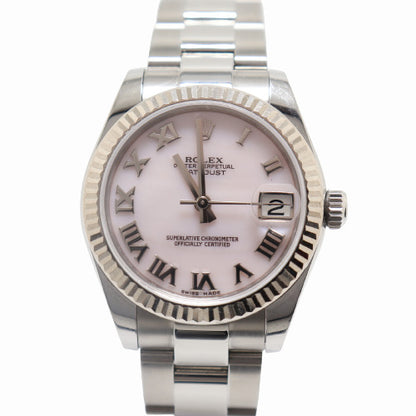 Rolex Datejust Stainless Steel 31mm MOP Roman Dial Watch Reference# 178240 - Happy Jewelers Fine Jewelry Lifetime Warranty