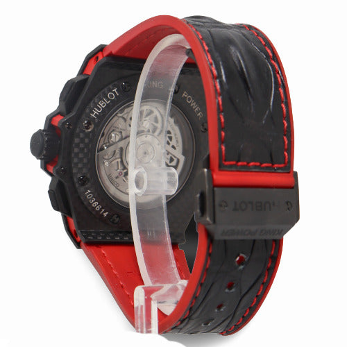 Load image into Gallery viewer, Hublot Men&amp;#39;s Big Bang King Power Unico Carbon 48mm Red Skeleton Chronograph Dial Watch Reference# 701.QX.0113.HR - Happy Jewelers Fine Jewelry Lifetime Warranty
