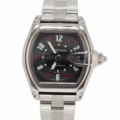 Cartier Roadster Stainless Steel 38mm Black Dial Watch Reference# W62002V3 - Happy Jewelers Fine Jewelry Lifetime Warranty