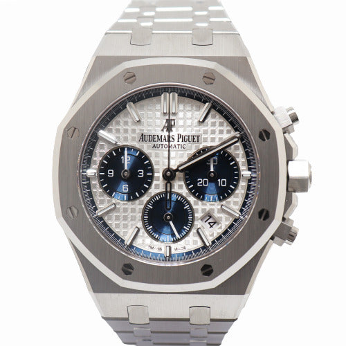 Audemars Piguet Royal Oak Stainless Steel 38mm White "Grande Tapisserie" Dial Watch Reference# 26315ST.OO.1256ST.01 - Happy Jewelers Fine Jewelry Lifetime Warranty