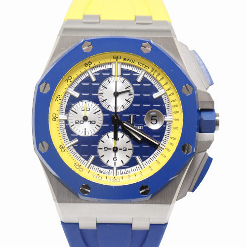 Audemars Piguet Men's Royal Oak Offshore 44mm Blue Chronograph Dial Watch Reference# 26400SO.OO.A057CA.01 - Happy Jewelers Fine Jewelry Lifetime Warranty