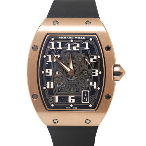 Richard Mille Mens Extra Flat Automatic Rose Gold Skeleton Dial Watch Reference# RM67-01 - Happy Jewelers Fine Jewelry Lifetime Warranty