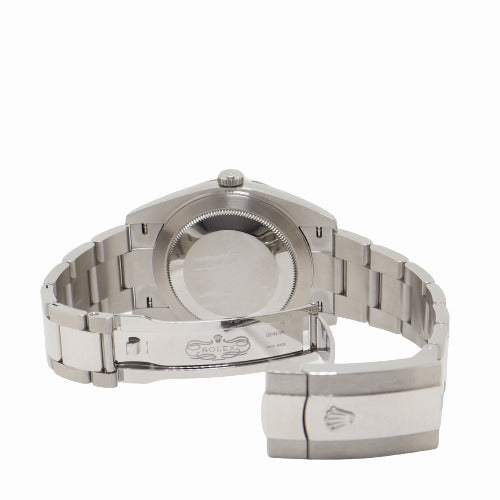 Rolex Men's Datejust Stainless Steel 41mm Mint Green Stick Dial Watch Reference# 126300 - Happy Jewelers Fine Jewelry Lifetime Warranty