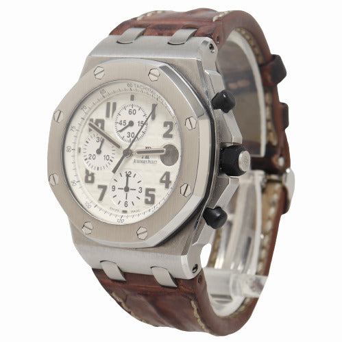 Audemars Piguet Men's Royal Oak Offshore Stainless Steel 42mm White Chronograph Dial Watch Reference# 26170ST.OO.D091CR.01 - Happy Jewelers Fine Jewelry Lifetime Warranty