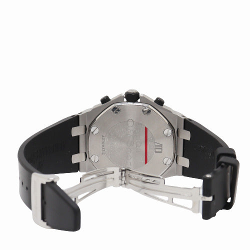 Audemars Piguet Men's Royal Oak Offshore Stainless Steel 42mm Black Chronograph "Mega Tapisserie" Dial Watch Reference# 25940SK.OO.D002CA.03 - Happy Jewelers Fine Jewelry Lifetime Warranty