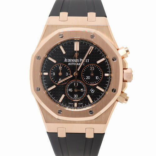 Audemars Piguet Men's Rose Gold 41mm Black Chronograph Dial Watch Reference# 26320OR.OO.D002CR.01 - Happy Jewelers Fine Jewelry Lifetime Warranty