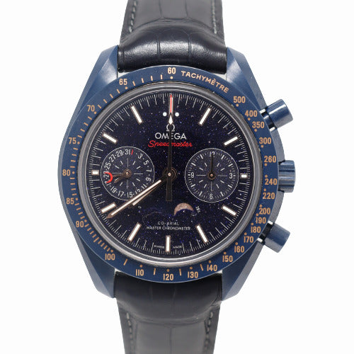 Omega Mens Speedmaster "Blue Side of the Moon" Ceramic 44mm Blue Aventurine Dial Watch Reference# 304.93.44.52.03.002 - Happy Jewelers Fine Jewelry Lifetime Warranty